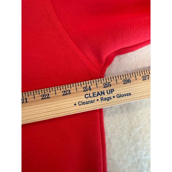 Champion Authentic Sweatshirt Mens Size Large Graphic Logo Pullover Red Hoodie - Picture 7 of 11
